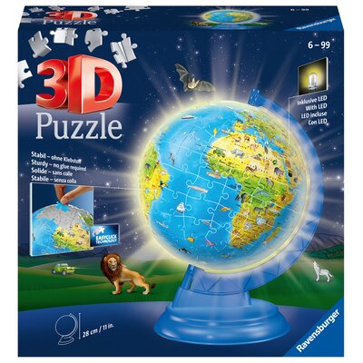 Ravensburger Puzzle 3D Globus podświetlany 180 el.