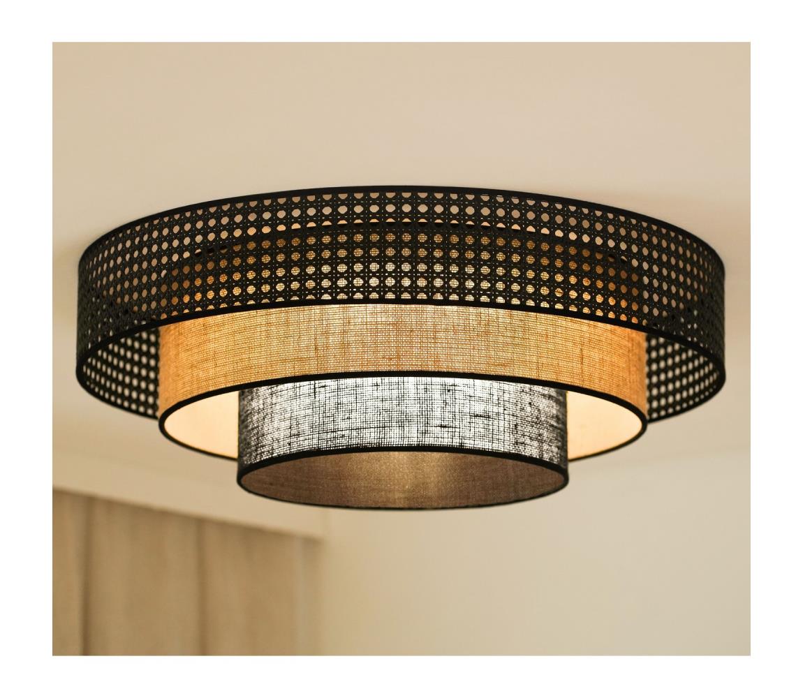 Brilagi - LED Plafon DAKOTA LUNETA LED/12W/230V śr. 60 cm czarny/beżowy