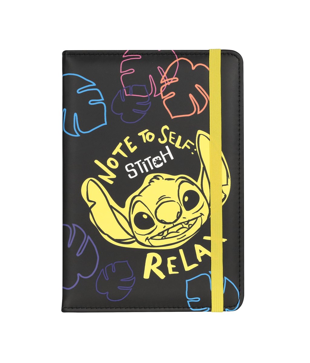 PATIO, notes a5 80k.linia z gumką disney black stitch wzór 2