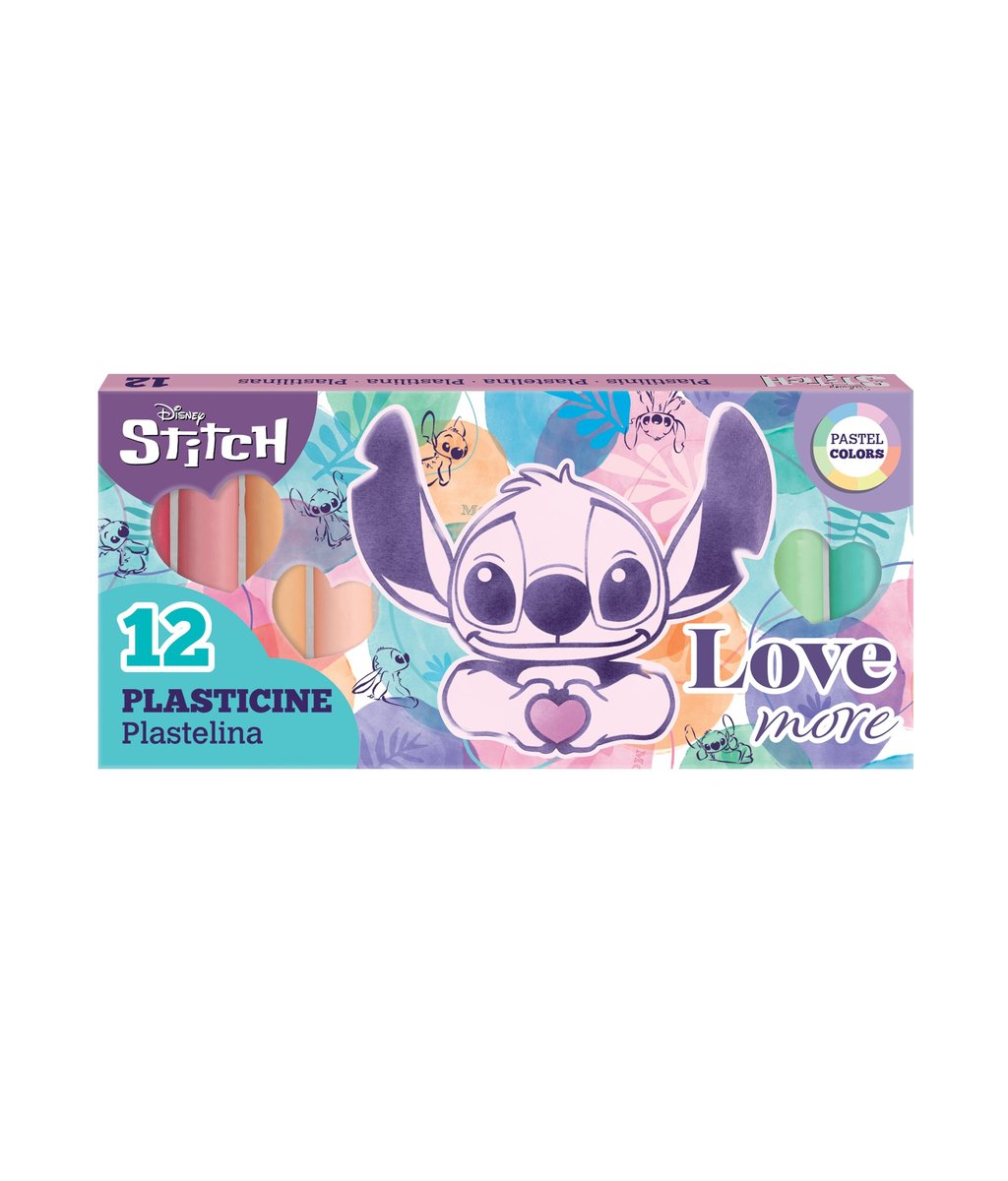 PATIO, plastelina disney fashion stitch pastel 12 kolorów