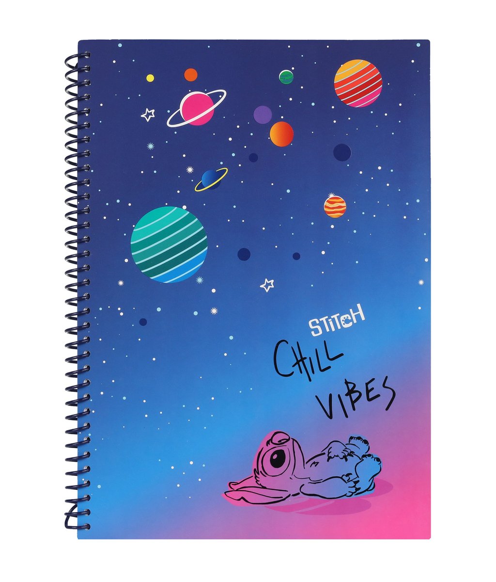 PATIO, kołobrulion a4 disney black stitch plastikowa spirala 100 kartek wzór 3