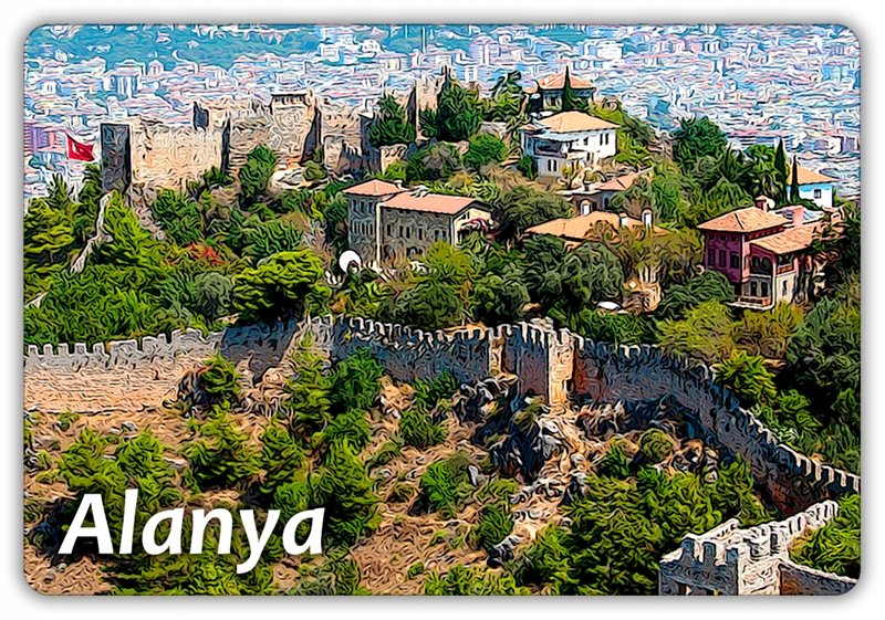 ALANYA - Architektura - Turcja - Magnes na lodówkę