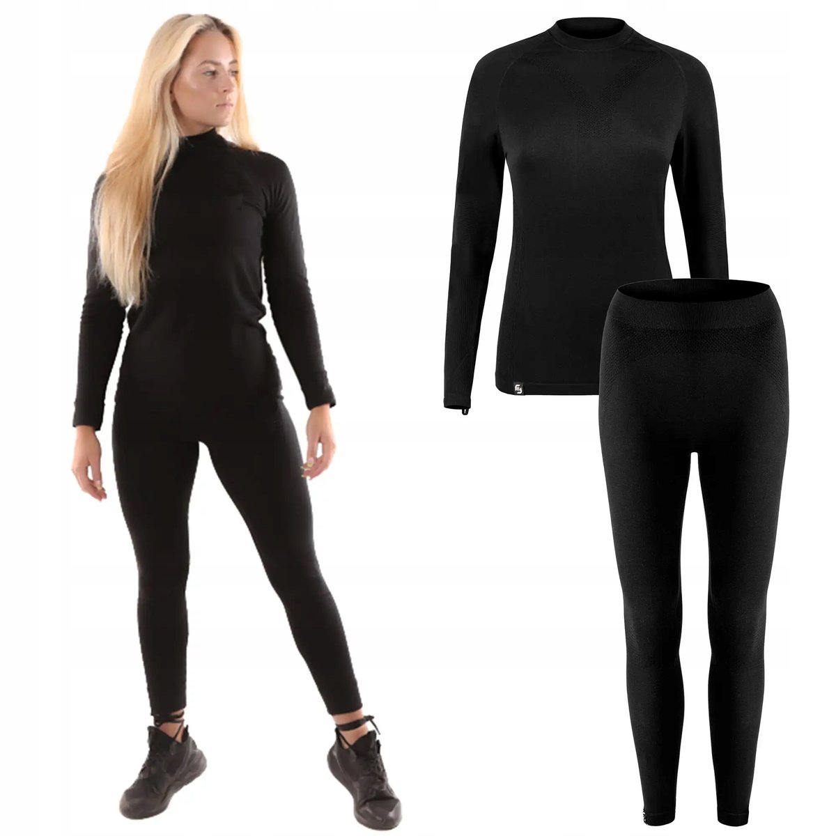 Bielizna TERMOAKTYWNA DAMSKA odzież termiczna komplet zestaw na zimę S