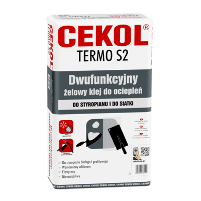 Cekol Dwufunkcyjny żelowy klej do ociepleń TERMO S2 5 kg