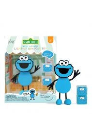 Postać do kąpieli Ciasteczkowy Potwór Glo Pals - zestaw z dwiema kostkami sensorycznymi świecącymi w wodzie