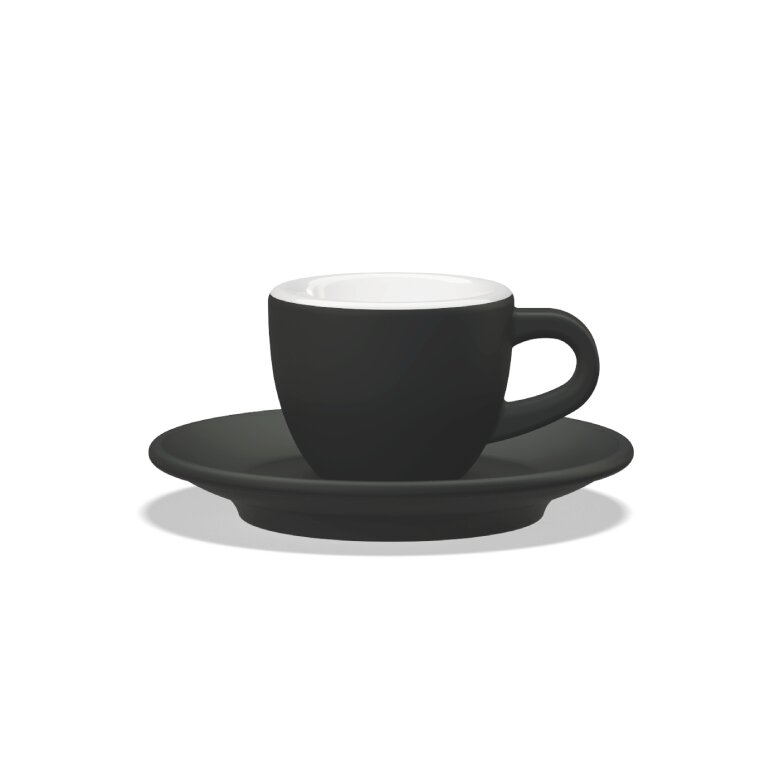 Filiżanka do espresso Club House Tulipano 70ml - Czarny mat
