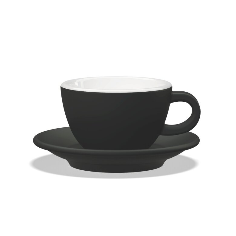 Filiżanka do cappuccino Club House Tulipano 210ml - Czarny mat