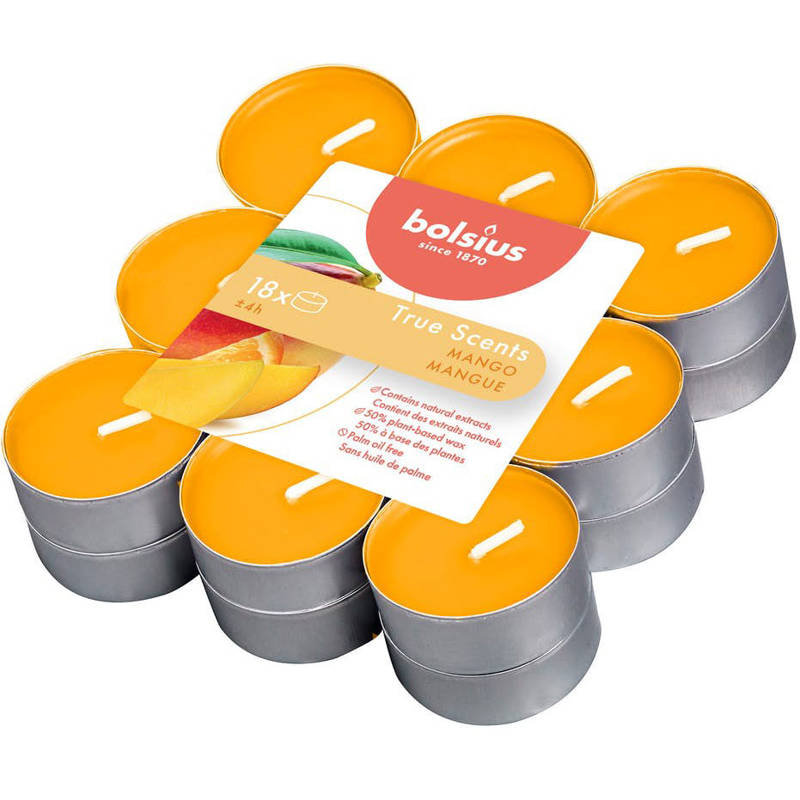 Bolsius True Scents podgrzewacze tealights zapachowe 18 szt - Mango