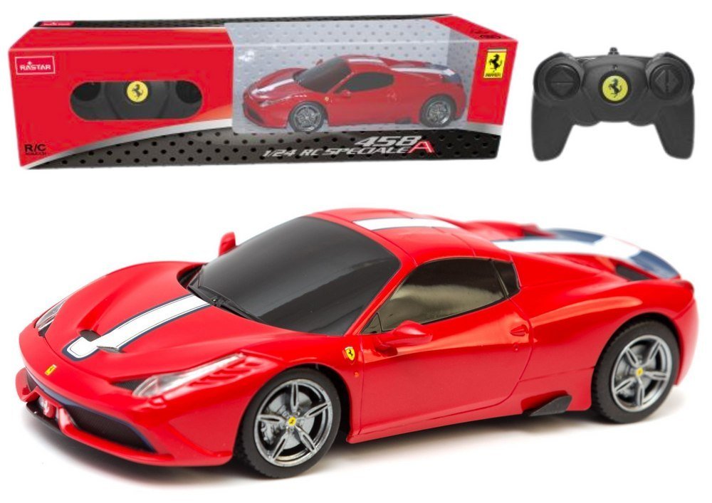 Auto Sportowe Rc 1:24 Zdalnie Sterowane Ferrari 458 Speciale Czerwone