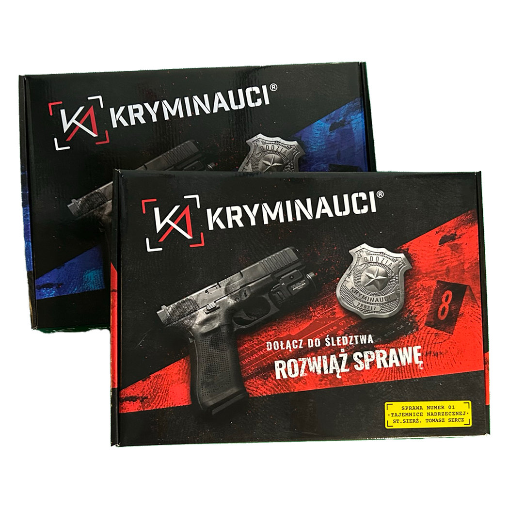 GRA KRYMINAUCI ZESTAW SPRAWA 01 + SPRAWA 02 DETEKTYWISTYCZNA GRA PLANSZOWA