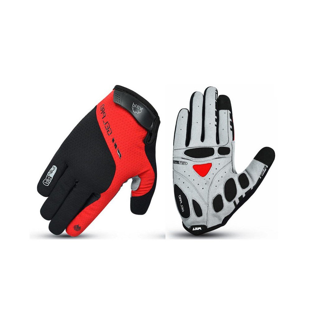 Rękawiczki Długie Prox Supreme Gel, Airvent, Touch, Czarno-Czerwone M