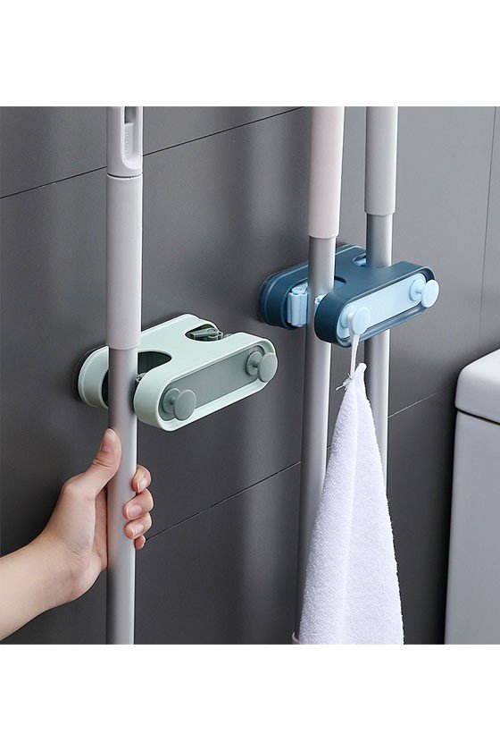 Uchwyt Na Szczotki I Mopy Na Przyssawki, Kolor: Niebieski