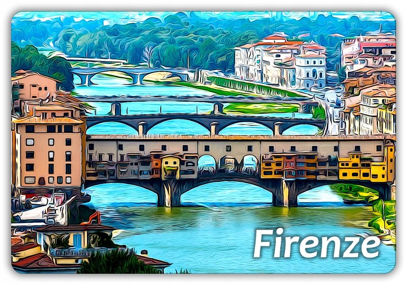 FLORENCJA - Most Złotników - Ponte Vecchio - Toskania - Magnes na lodówkę