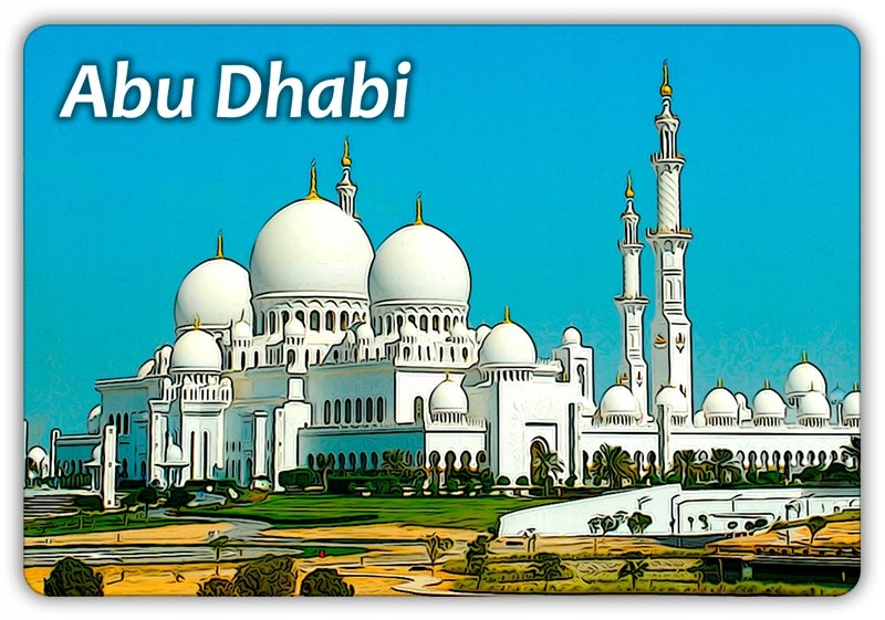 ABU DHABI - Wielki Meczet Szejka Zajida - Abu Zabi - Magnes na lodówkę