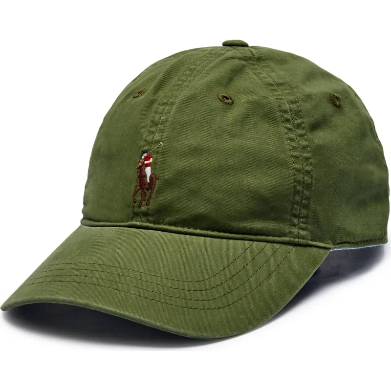 POLO RALPH LAUREN Bejsbolówka z dodatkiem skóry