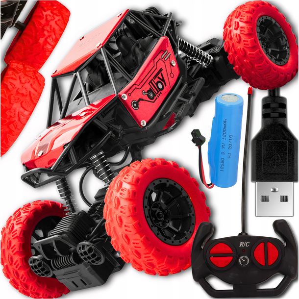 Samochód Zdalnie Sterowany Terenowy Duży 4x4 Auto Na Pilota Na Akumulator