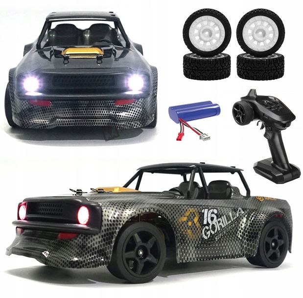 Szybki 2w1 Samochód Zdalnie Sterowany Auto Rc 4x4 Drift 30km/h Drifting Led