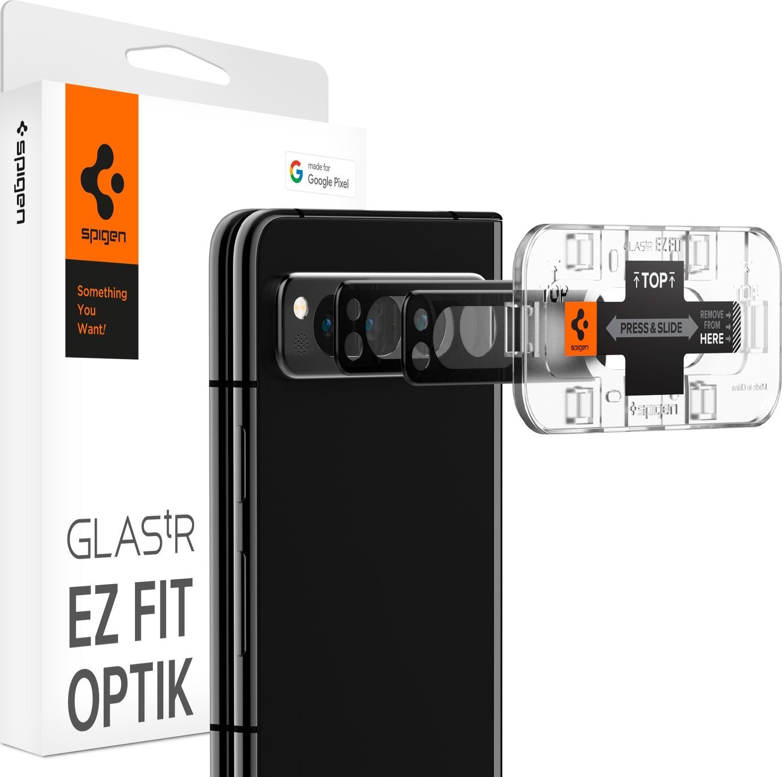 Spigen Spigen Glass EZ Fit Optik Pro 2 Pack, black - Google Pixel Fold