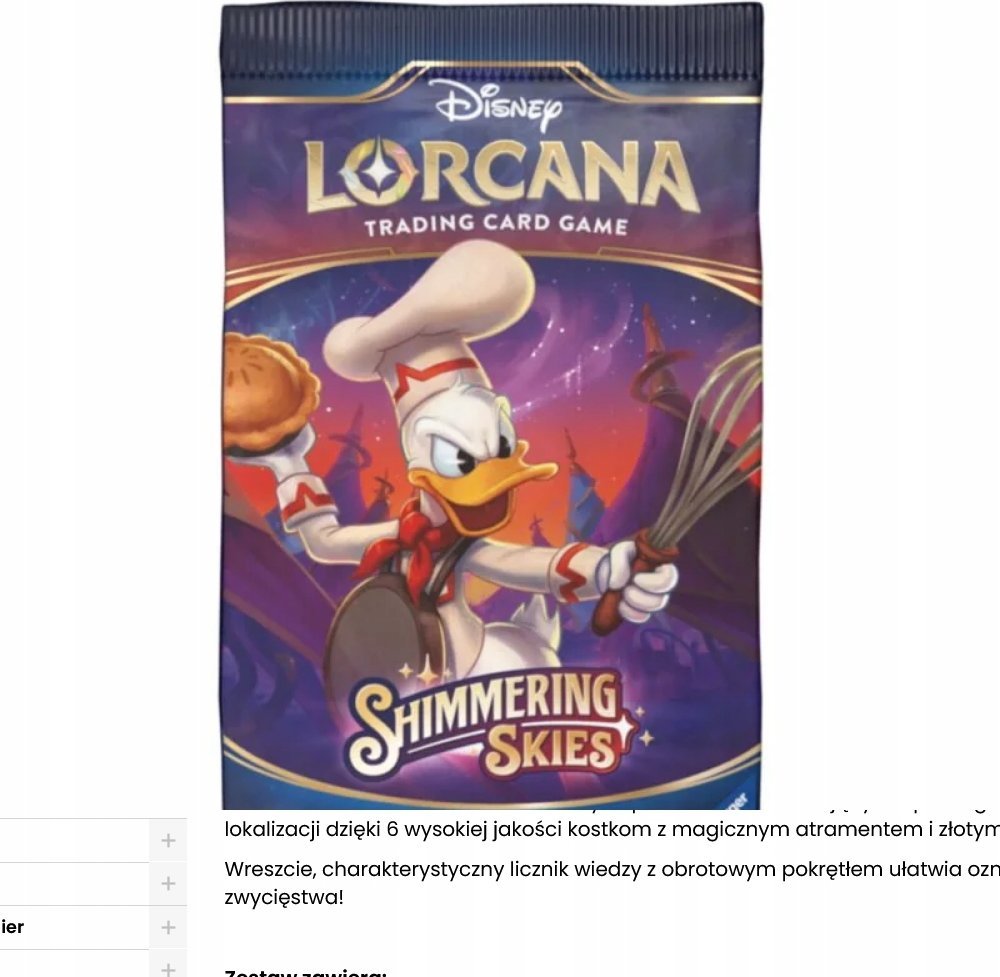 Ravensburger Disney Lorcana Set05 booster eurozaw. 1 szt.