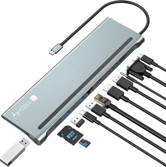 HUB USB Techly TECHLY Docking-Station USB-C-12-in-1