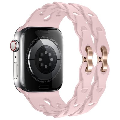 Pasek LUNA A00281 do Apple Watch 3/4/5/6/7/8/9/SE (38/40/41 mm) Różowy