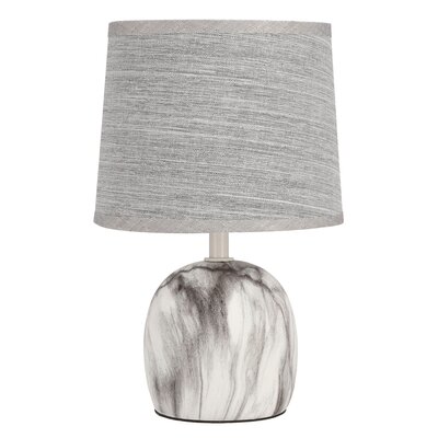 ADELINA LAMPA GABINETOWA MARMUR+SZARY 1X40W E14 ABAŻUR SZARY OD DINA