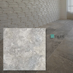 Tiles Tawertyn Silver Greige Niewypełniony Szlif Bębnowany 20,3x20,3x1,2 cm