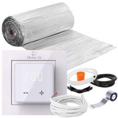 Mata grzewcza pod panele MISSION AIR PTC MAL-160W/m2 5m² (10mb x 50cm) + regulator Aries LCD Biały