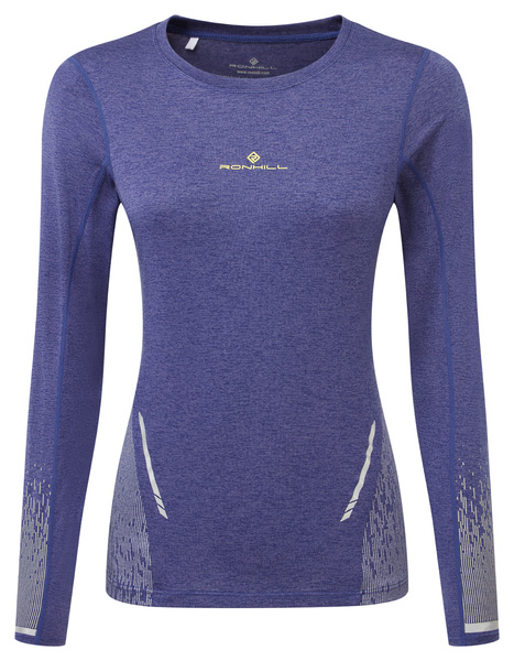 RONHILL Koszulka do biegania damska z długim rękawem TECH REFLECT L/S TEE deep ocean/reflect