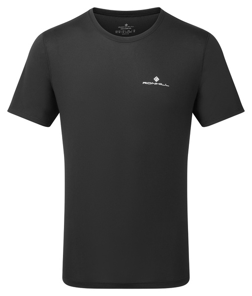 RONHILL Koszulka biegowa męska CORE S/S TEE black/bright white