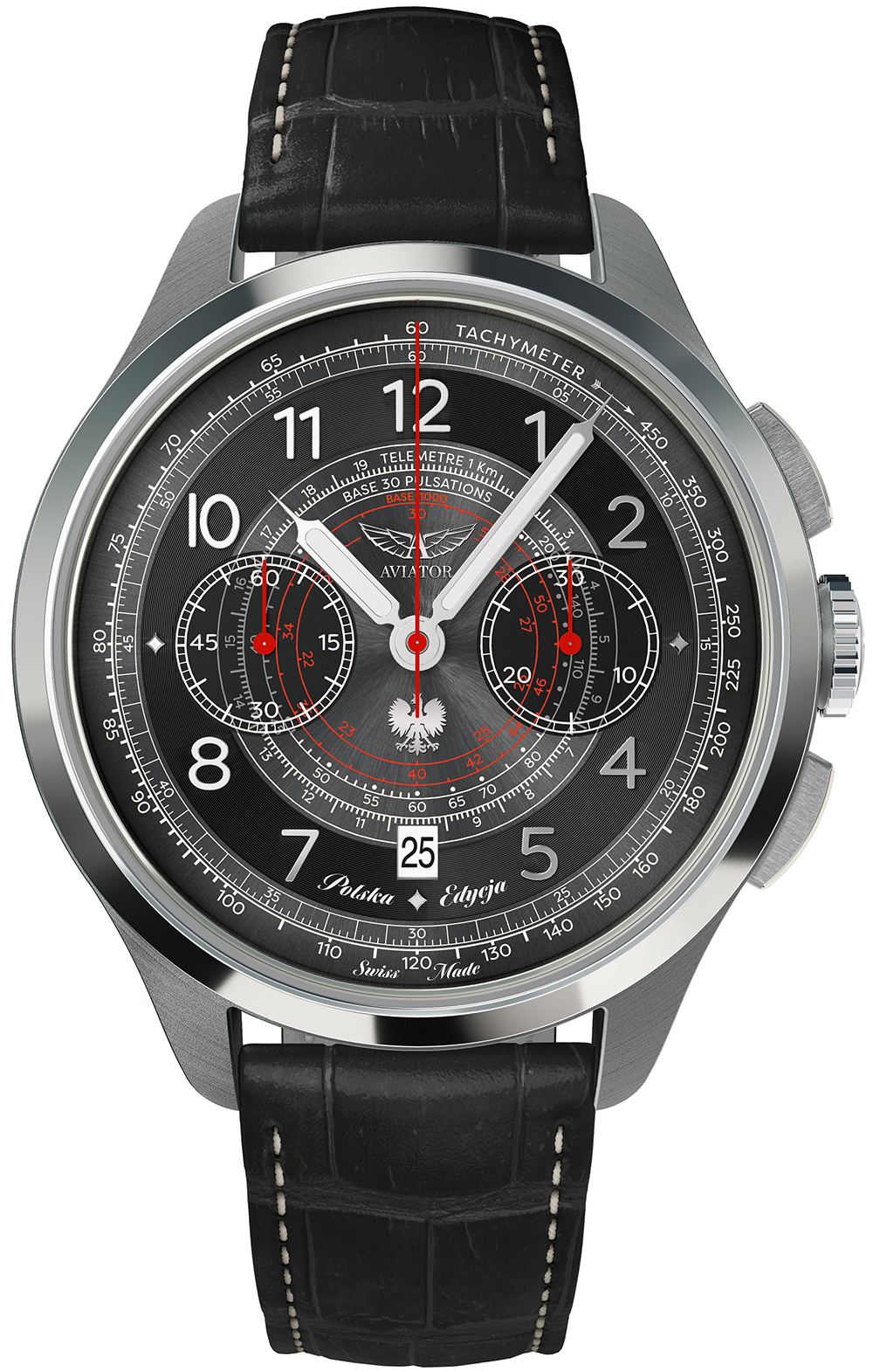 Zegarek Aviator V.4.40.0.350.4 PL Heritage Chronograph Trimeter Polish Edition