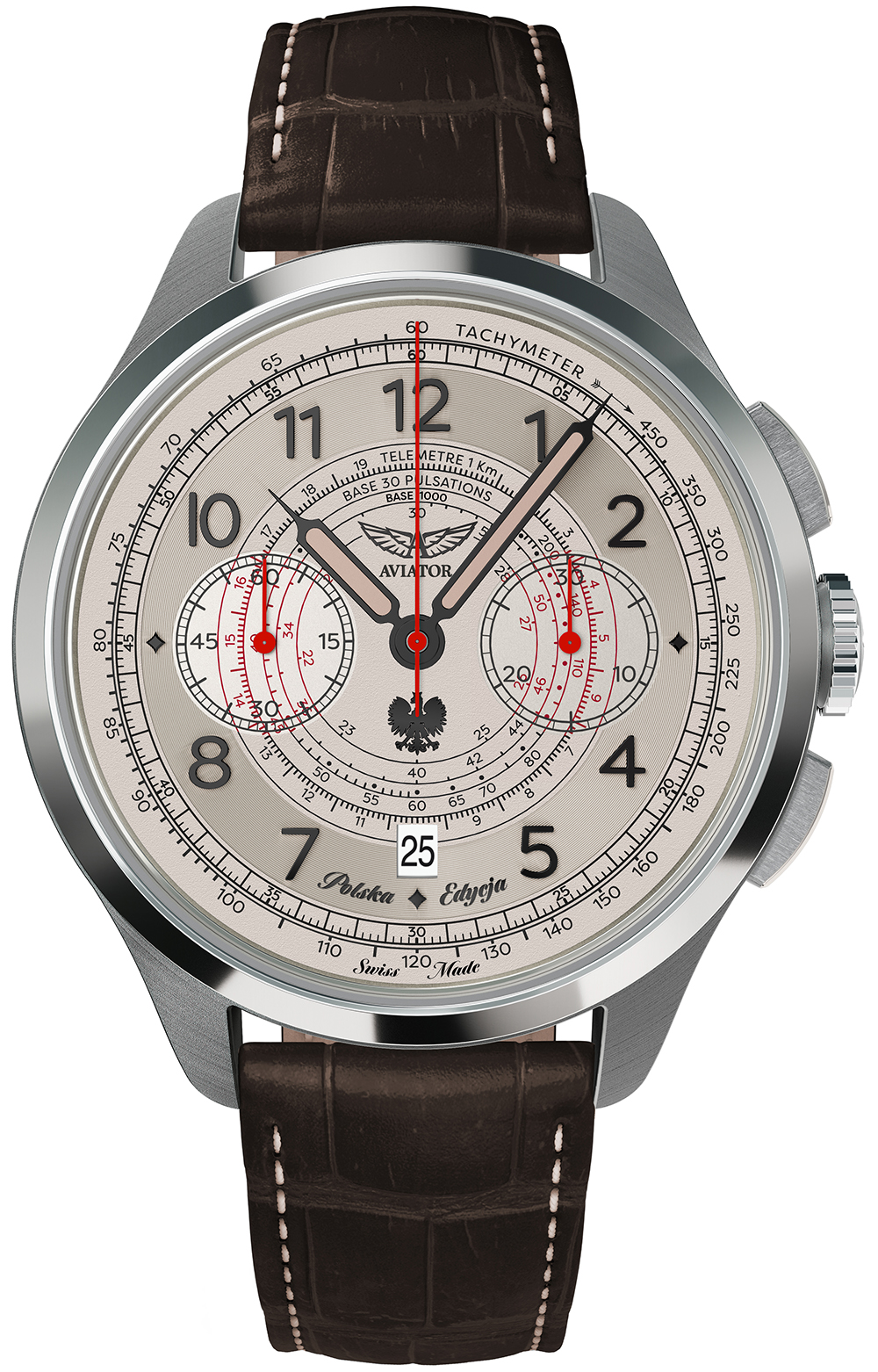 Zegarek Aviator V.4.40.0.351.4 PL Heritage Chronograph Trimeter Polish Edition