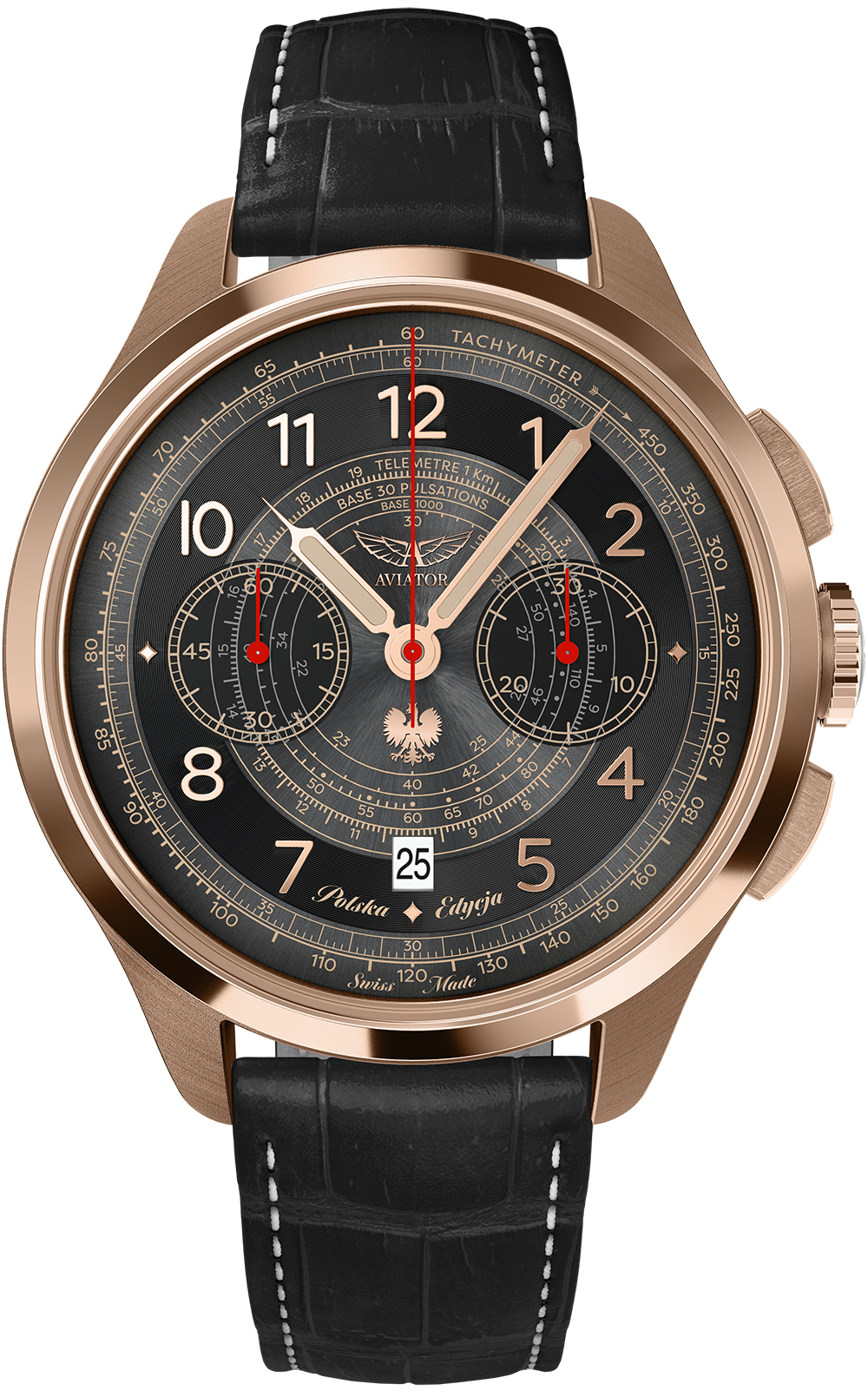 Zegarek Aviator V.4.40.2.353.4 PL Heritage Chronograph Trimeter Polish Edition