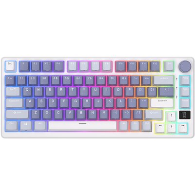 Klawiatura mechaniczna Royal Kludge RKM75 RGB, Silver switch (niebieska)