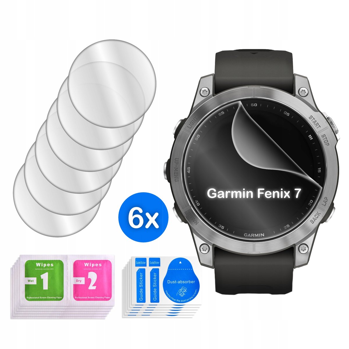 FOLIA do Garmin Fenix 7 HYDROŻELOWA OCHRONNA na ekran 3D 6 sztuk