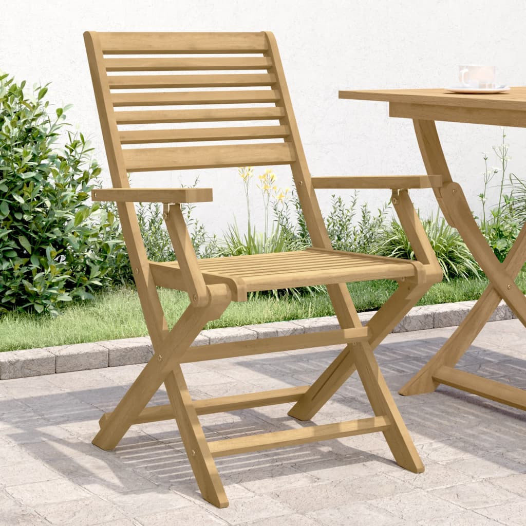 Składane krzesła ogrodowe, 4 szt., 54,5x61,5x86,5 cm, akacja