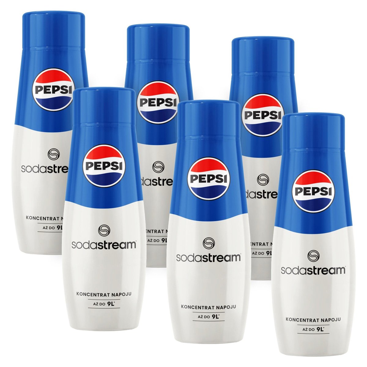 Zestaw Syropów do saturatora SODASTREAM Pepsi koncentrat 6 x 440 ml