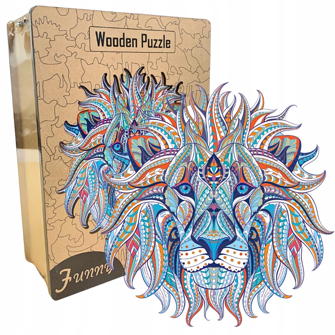 Drewniane Puzzle Edukacyjne A3 Antyczny Lew Dzieci Dorośli 240el DUŻE