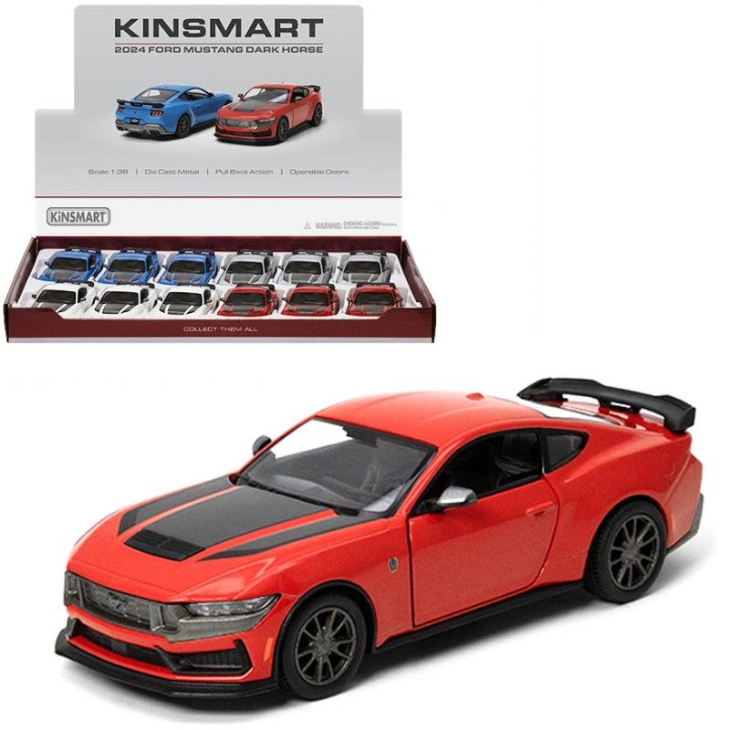 SAMOCHÓD AUTO METALOWE MODEL 2024 FORD MUSTANG DARK HORSE 1:38 ZABAWKA DLA DZIECI