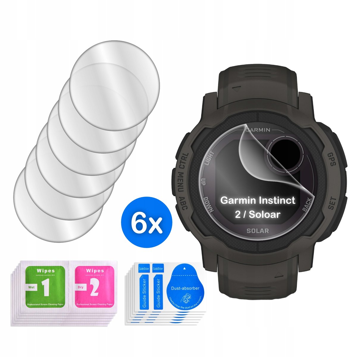 FOLIA do Garmin Instinct 2|Solar HYDROŻELOWA OCHRONNA na ekran 3D 6 sztuk