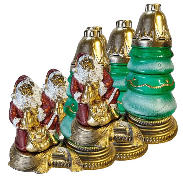 Chemix Znicz Boże Narodzenie Mikołaj 30H, 24Cm 3 Sztuki W Opakowaniu