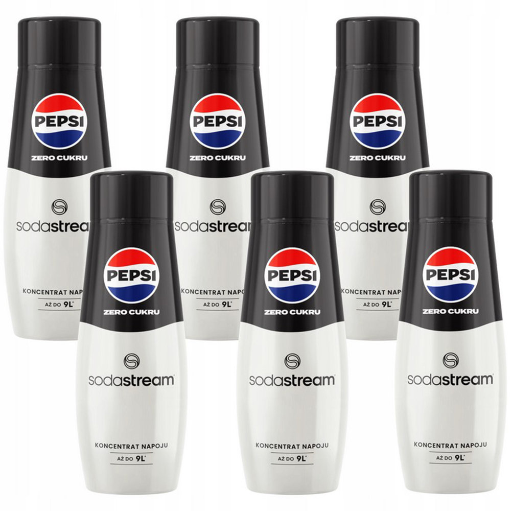 Zestaw Syropów do saturatora SODASTREAM Pepsi Max Zero Cukru 6 x 440ml