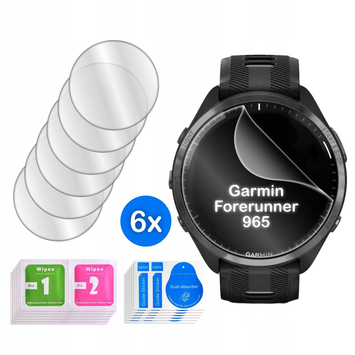 FOLIA do Garmin Forerunner 965 HYDROŻELOWA OCHRONNA na ekran 3D 6 sztuk
