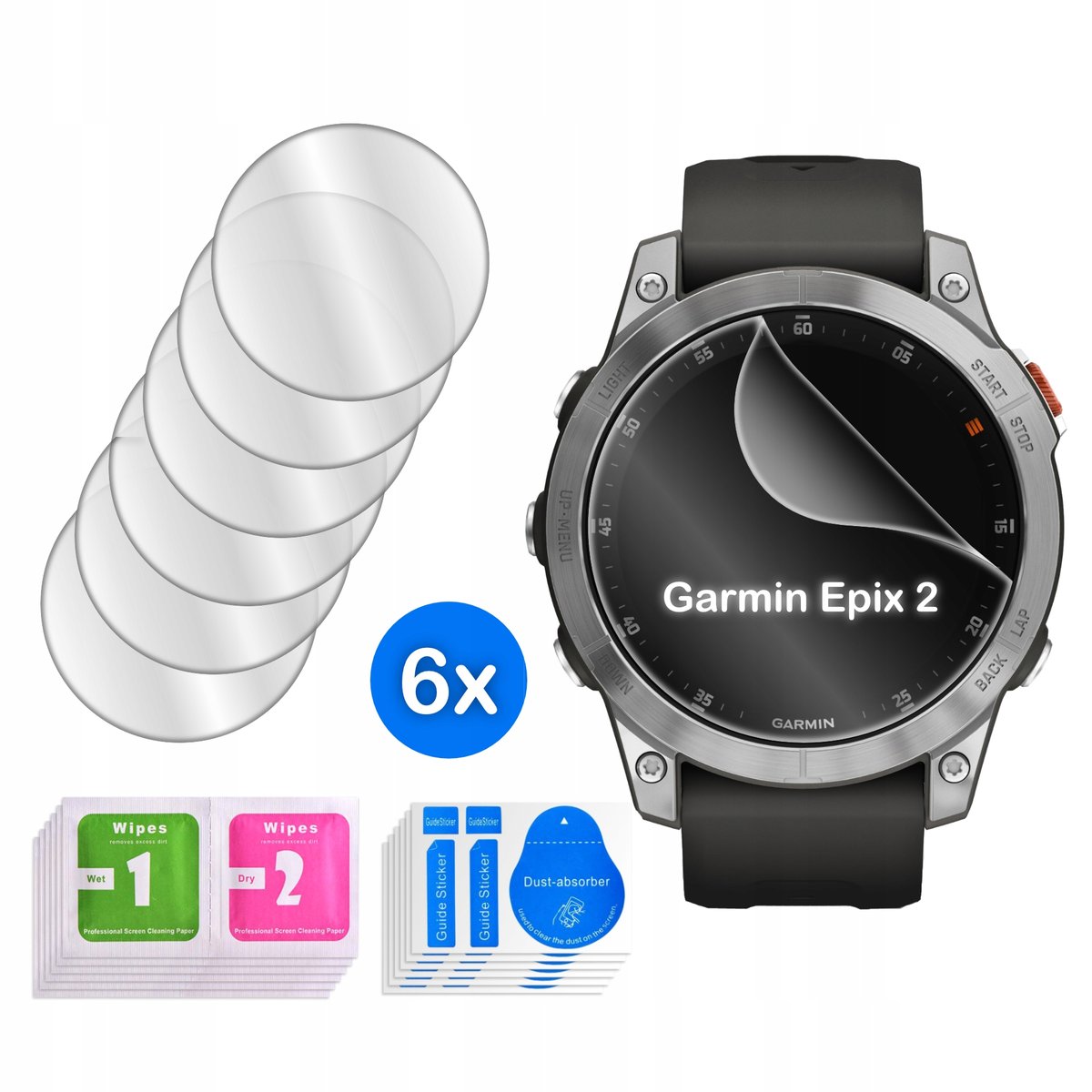 FOLIA do Garmin Epix 2 HYDROŻELOWA OCHRONNA na ekran 3D 6 sztuk