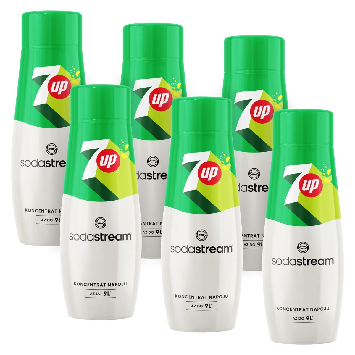Zestaw Syropów do saturatora SODASTREAM 7up koncentrat 6 x 440 ml