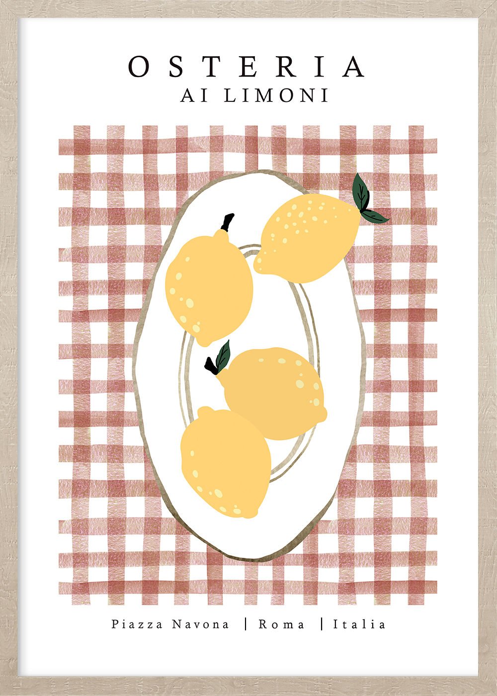 Obraz W Ramie 149-585 Plate With Lemons 50X70