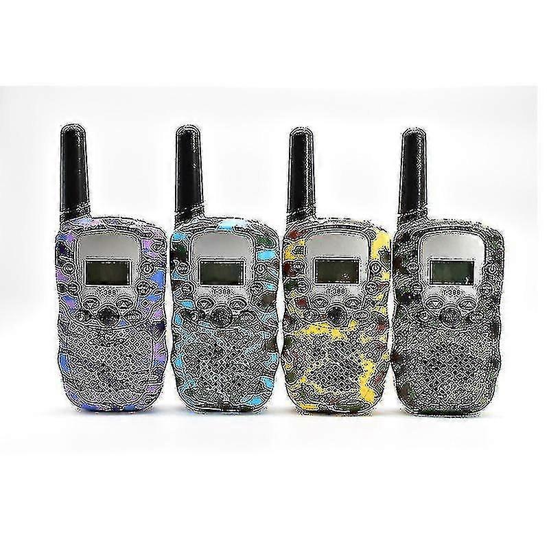 Dziecięce walkie talkie 4 Pack, 3 mile daleki zasięg z podświetlanymi latarkami LCD