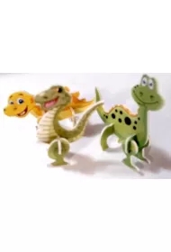Mini dinozaury do składania mix 5szt