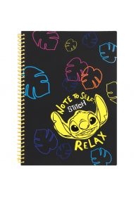 Kołobrulion A4 Disney Black Stitch plastikowa spirala 100 kartek wzór 1