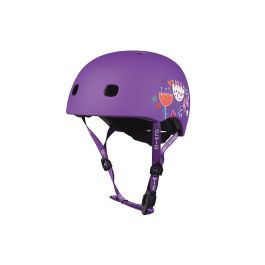 Kask fioletowy w kwiatki S
